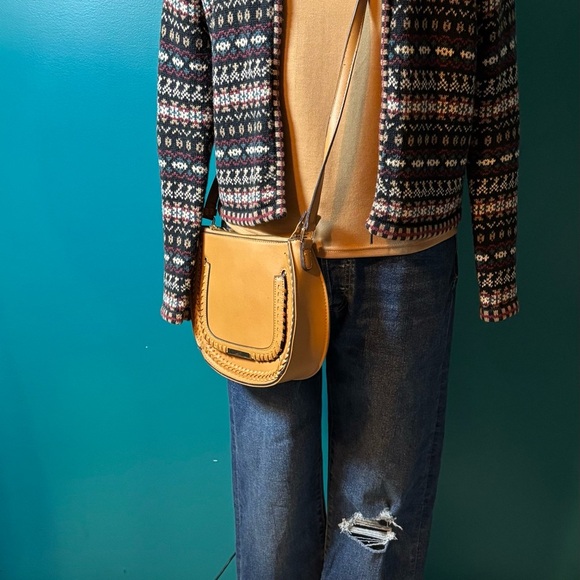 Paul Harris Vintage Design Black and White Zip Up Sweater with Nordic Design - Picture 5 of 10